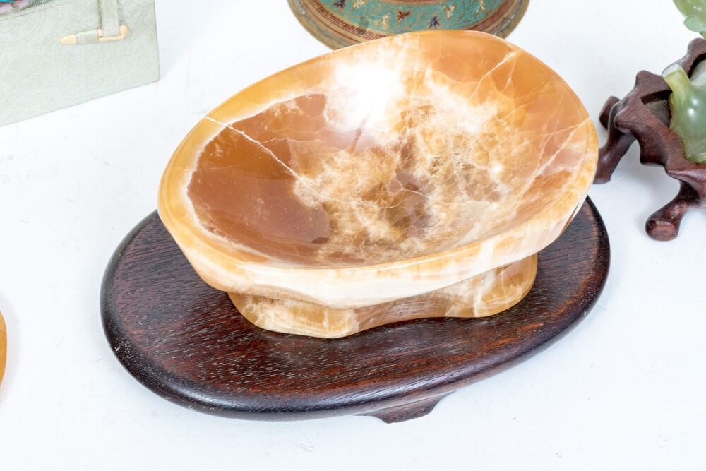 hand-carved stone decorative bowl